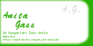 anita gass business card